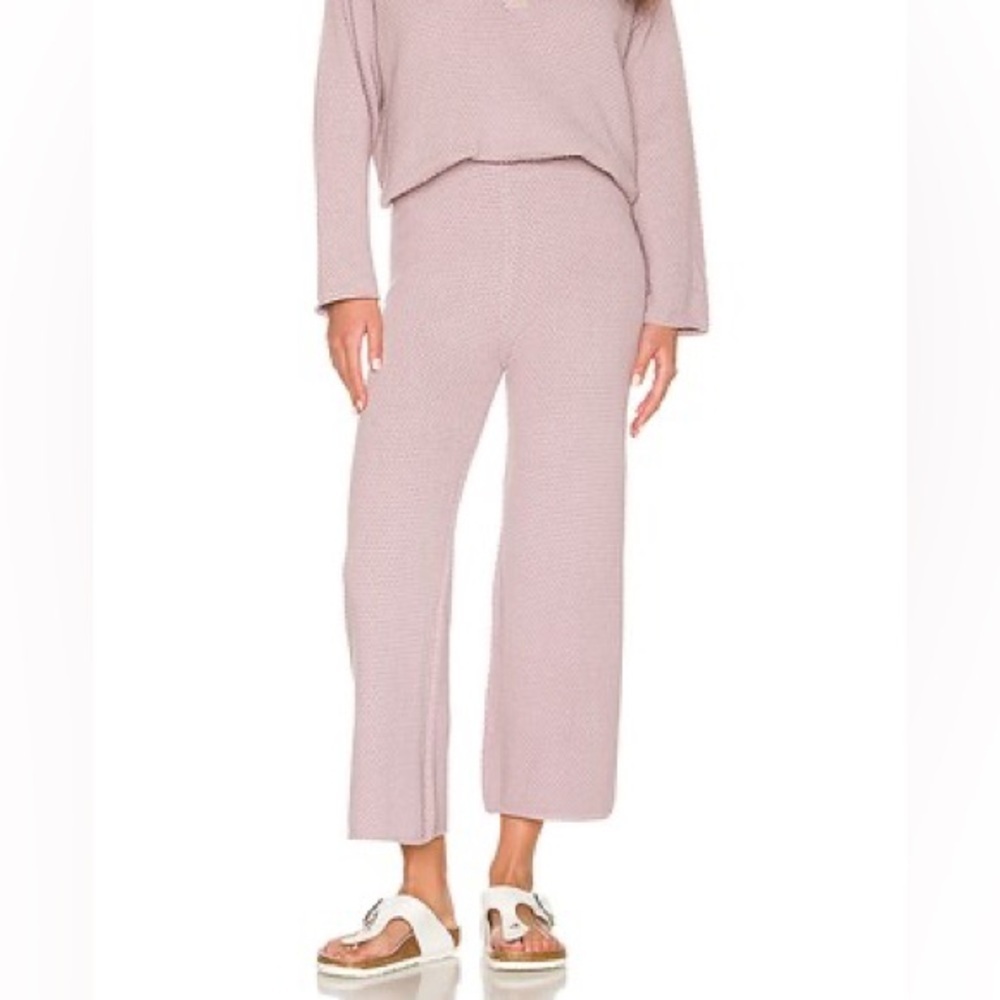 Free People Beach Hailee Sweater Pants Waffle Knit Aloha Lilac Wide Leg‎ Knit